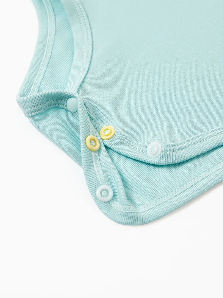 Lot de 3 barboteuses en lyocell de couleur unie pour bébé garçon/fille, vert foncé