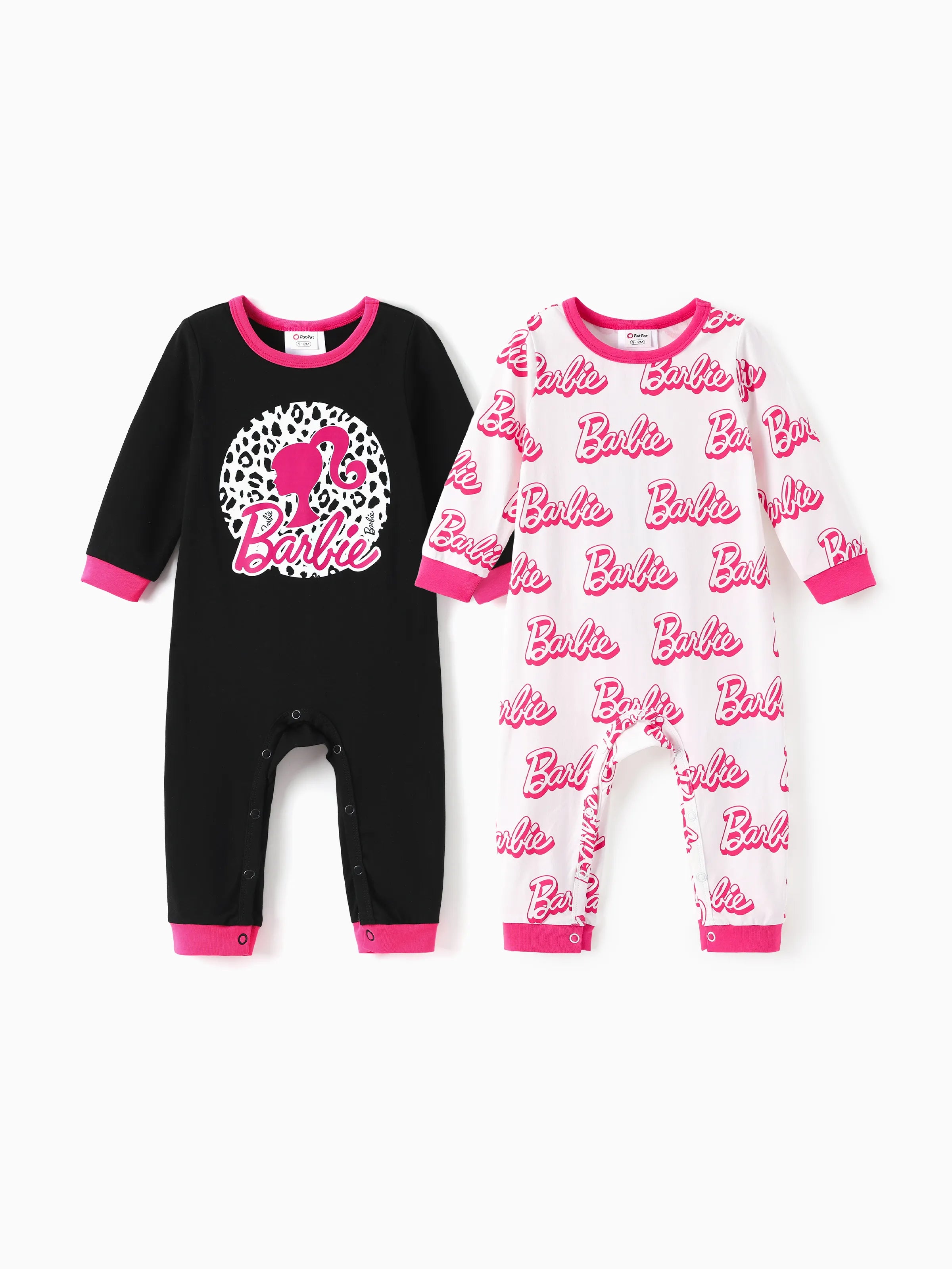 Conjunto de monos de algodón para niña Barbie, color rosa