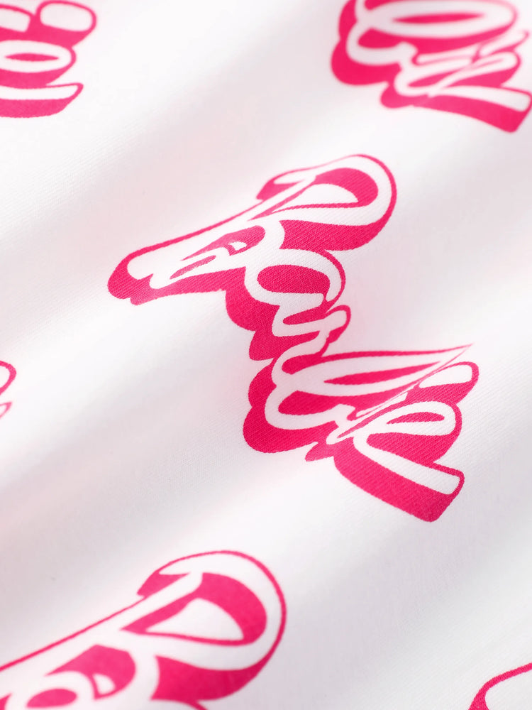 Lot de 2 combinaisons enfantines en coton rose vif pour bébé fille Barbie