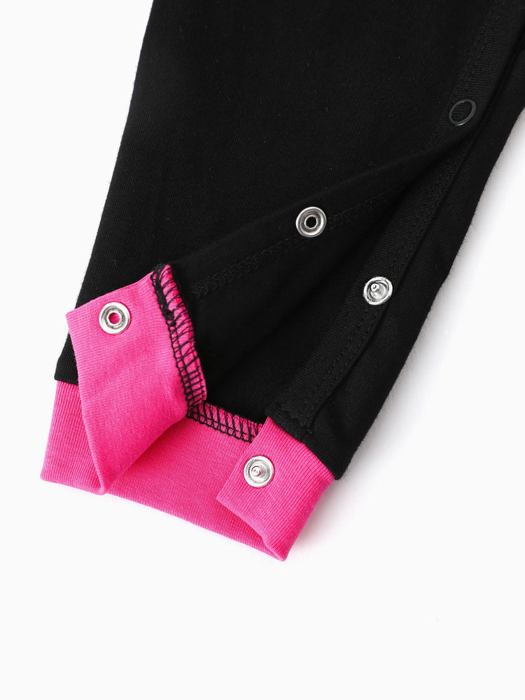 Lot de 2 combinaisons enfantines en coton rose vif pour bébé fille Barbie