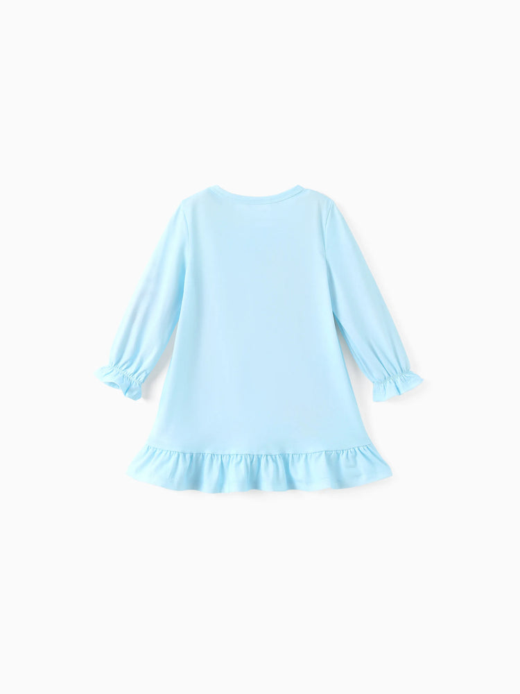 Pijama informal con volantes de Peppa Pig para niña pequeña, color azul claro