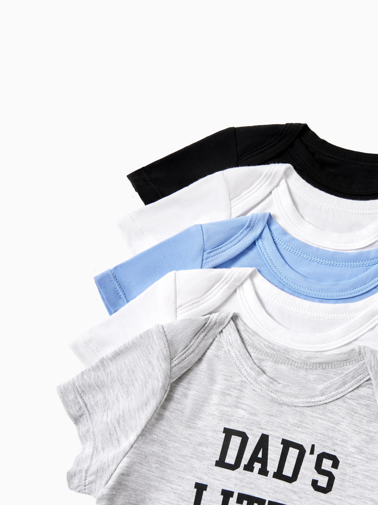 Bambus 5er-Pack Baby Jungen/Mädchen Casual Strampler weiß