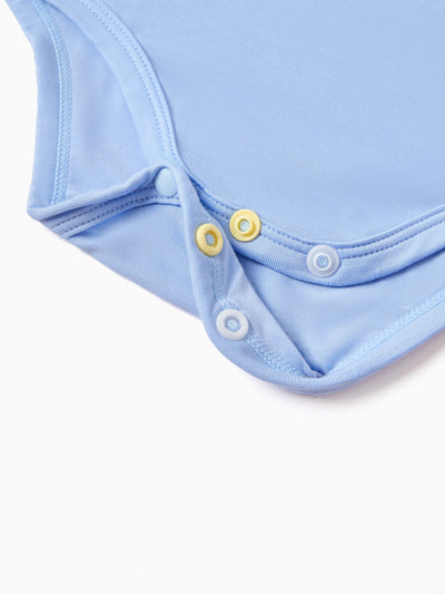 Mono informal de bambú para bebé niño/niña, paquete de 5, color blanco