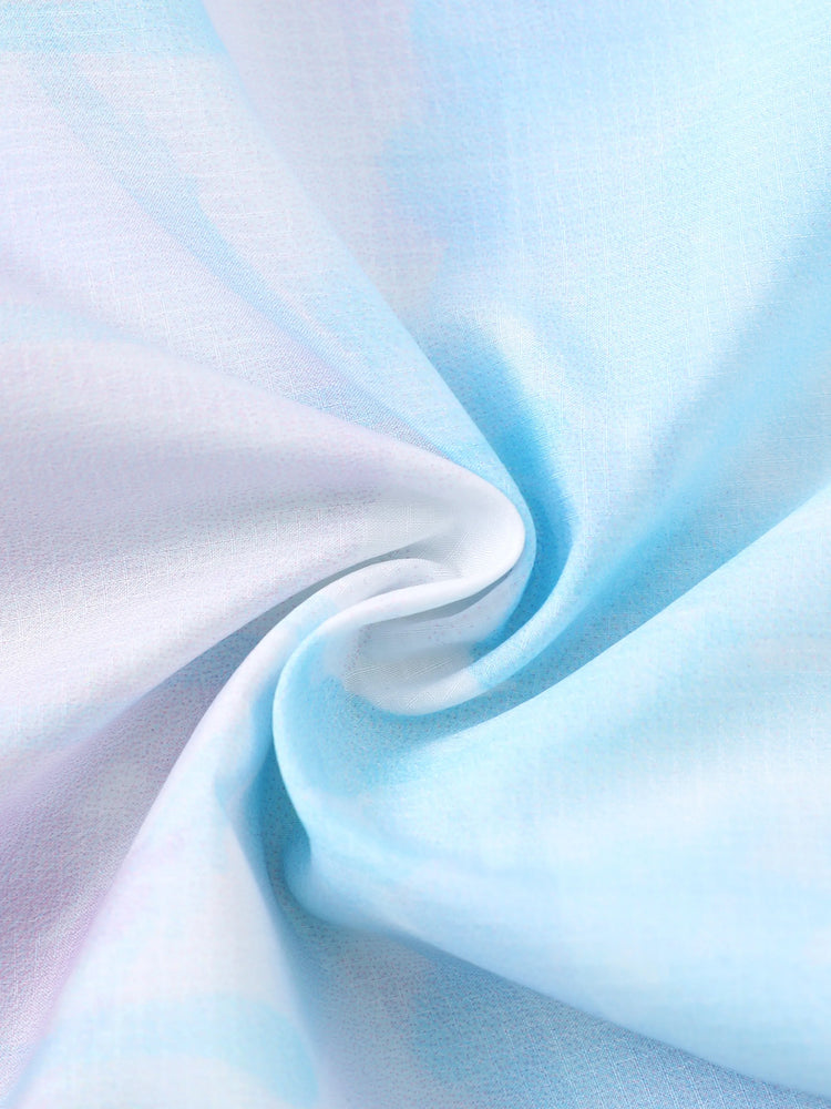 Veste de protection solaire à capuche zippée et imprimé tie-dye Elsa pour petite fille Disney La Reine des Neiges, multicolore