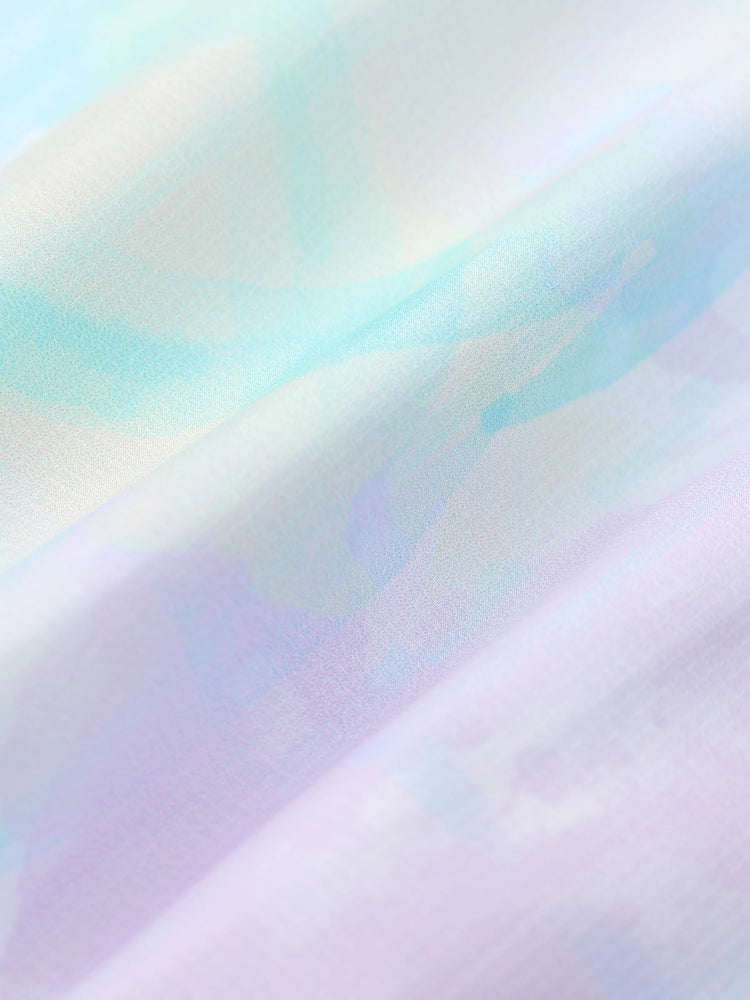 Veste de protection solaire à capuche zippée et imprimé tie-dye Elsa pour petite fille Disney La Reine des Neiges, multicolore