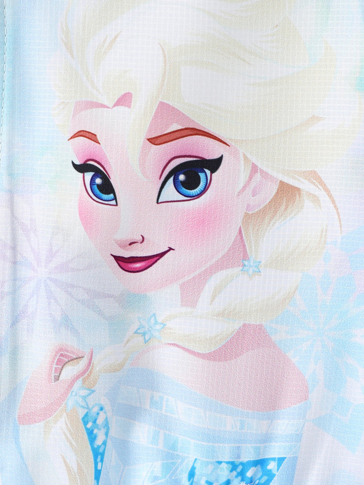Veste de protection solaire à capuche zippée et imprimé tie-dye Elsa pour petite fille Disney La Reine des Neiges, multicolore