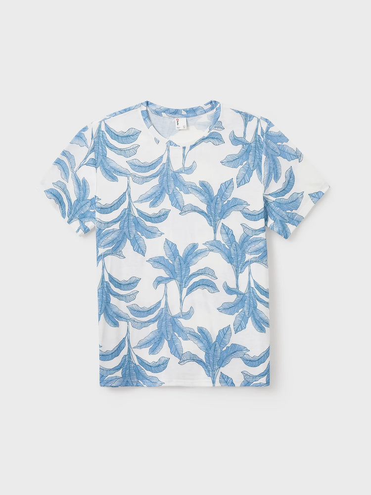 Casual Broken Flower Family Matching Suits Unisex Light Blue