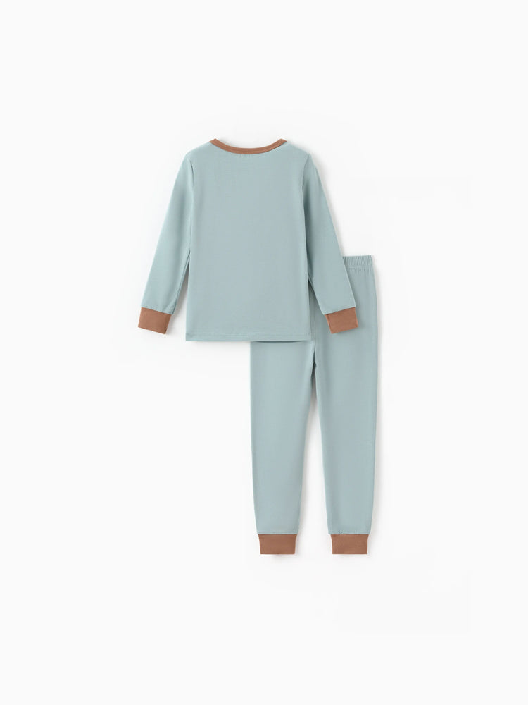 Baby 2-teiliges Tencel Modal Pyjamas Set für Mädchen / Jungen ( eng anliegend ) grün