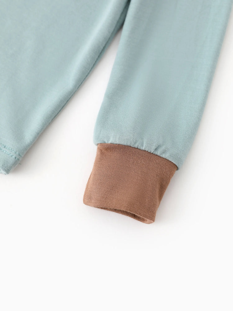 Baby 2-teiliges Tencel Modal Pyjamas Set für Mädchen / Jungen ( eng anliegend ) grün