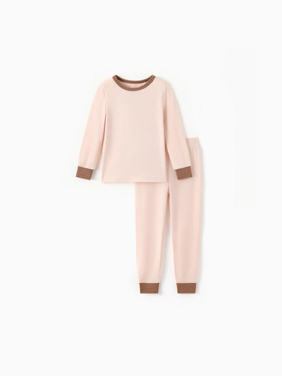 Baby 2-piece Tencel Modal Pajamas Set for Girls / Boys ( Snug-Fitting ) Apricot
