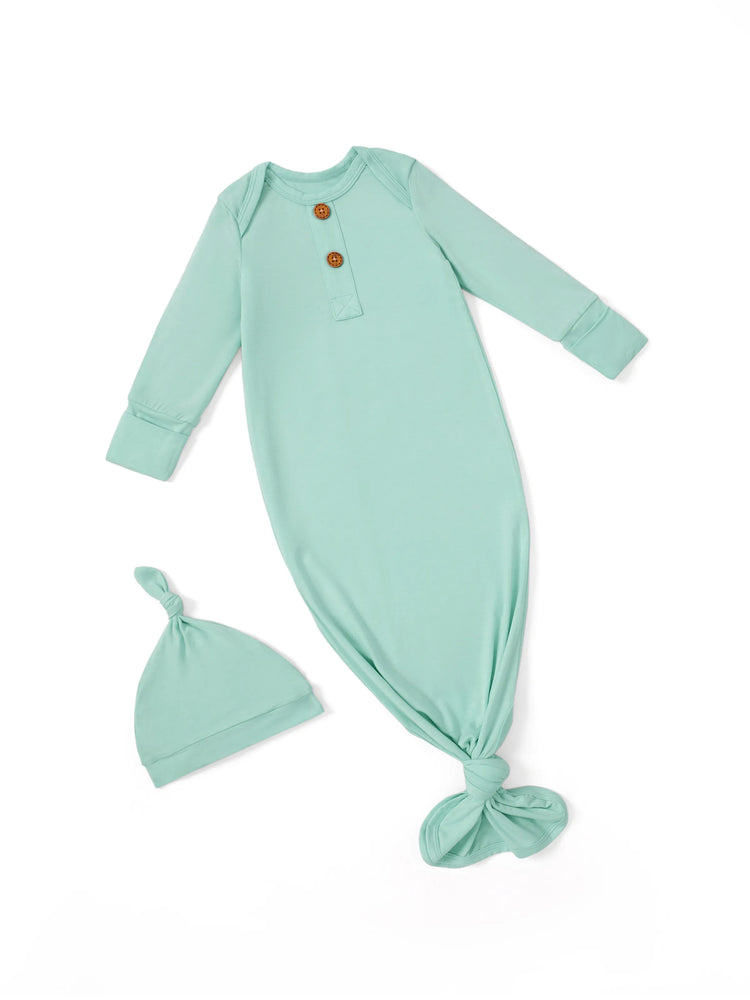 Bambus Baby Schlafsack für Jungen/Mädchen mit Hut hellgrün