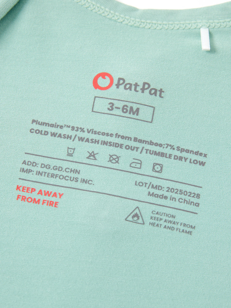 Bambus Baby Schlafsack für Jungen/Mädchen mit Hut hellgrün