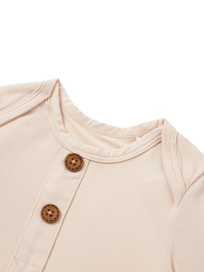 Bamboo Baby Boy/Girl Sleeping Bag Infant Gown with Hat Apricot