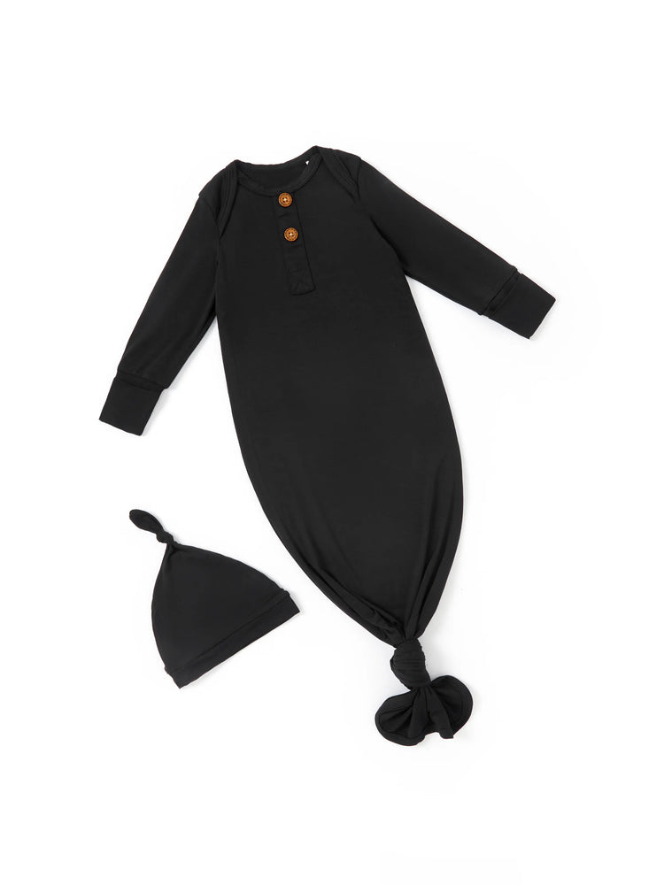 Bambus Baby Schlafsack für Jungen/Mädchen mit Hut schwarz