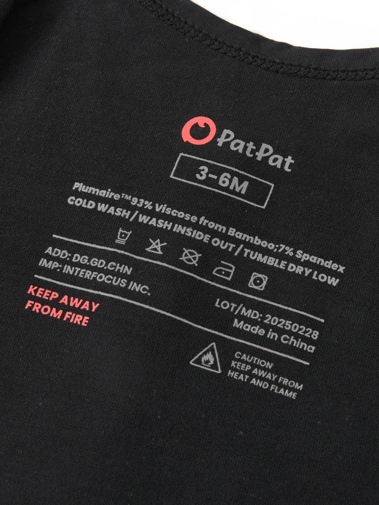 Bambus Baby Schlafsack für Jungen/Mädchen mit Hut schwarz