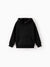 Boys and Girl Solid Color Thermal Hoodie with Far Infrared Heat-Retaining Fabric Black