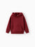 Boys and Girl Solid Color Thermal Hoodie with Far Infrared Heat-Retaining Fabric Red