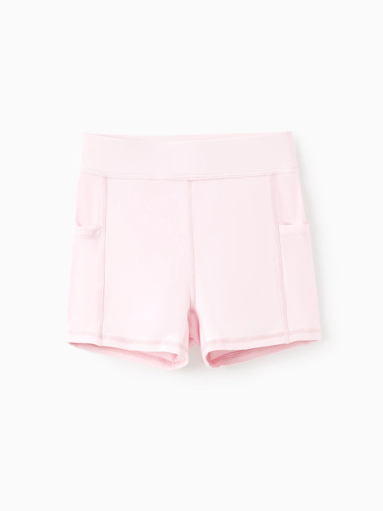 PatPat Rapidair activewear Kid Girl Tennis Dress with Headband & Bamboo Viscose Shorts with Pockets Hot Pink