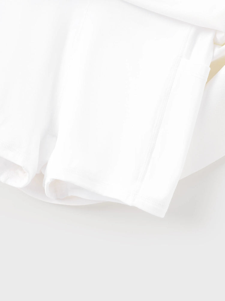 PatPat Rapidair activewear Kid Girl Athletic 2 in 1 Tennis Skort with Bamboo Viscose Shorts & Pocket White