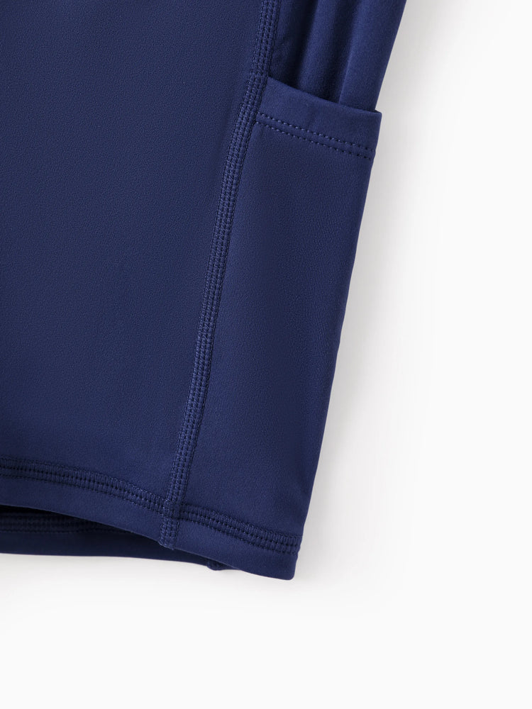 PatPat Rapidair Activewear™ Tenniskleid für Mädchen mit Stirnband und Shorts aus Bambusviskose mit Taschen helles lila