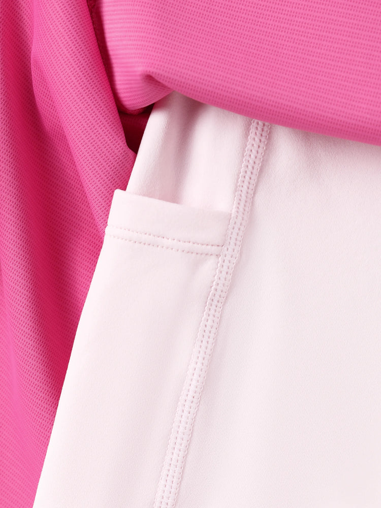 PatPat Rapidair activewear Kid Girl Athletic 2 in 1 Tennis Skort with Bamboo Viscose Shorts & Pocket Hot Pink