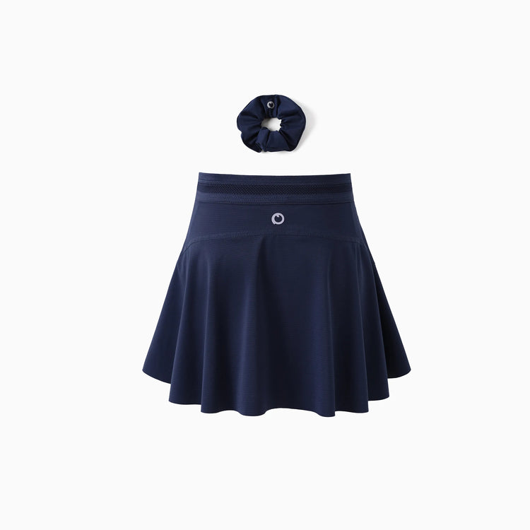 PatPat Rapidair activewear Kid Girl Athletic 2 in 1 Tennis Skort with Bamboo Viscose Shorts & Pocket Deep Blue