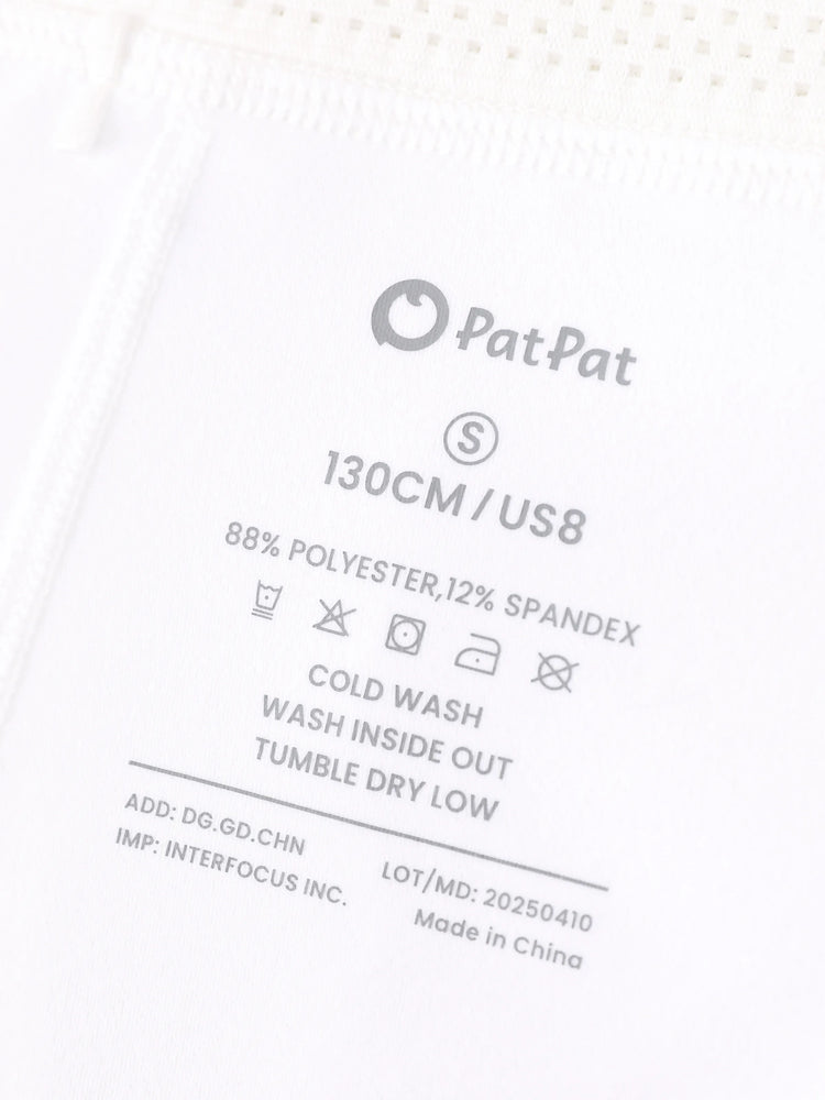 PatPat Rapidair activewear Kid Girl Athletic 2 in 1 Tennis Skort with Bamboo Viscose Shorts & Pocket White