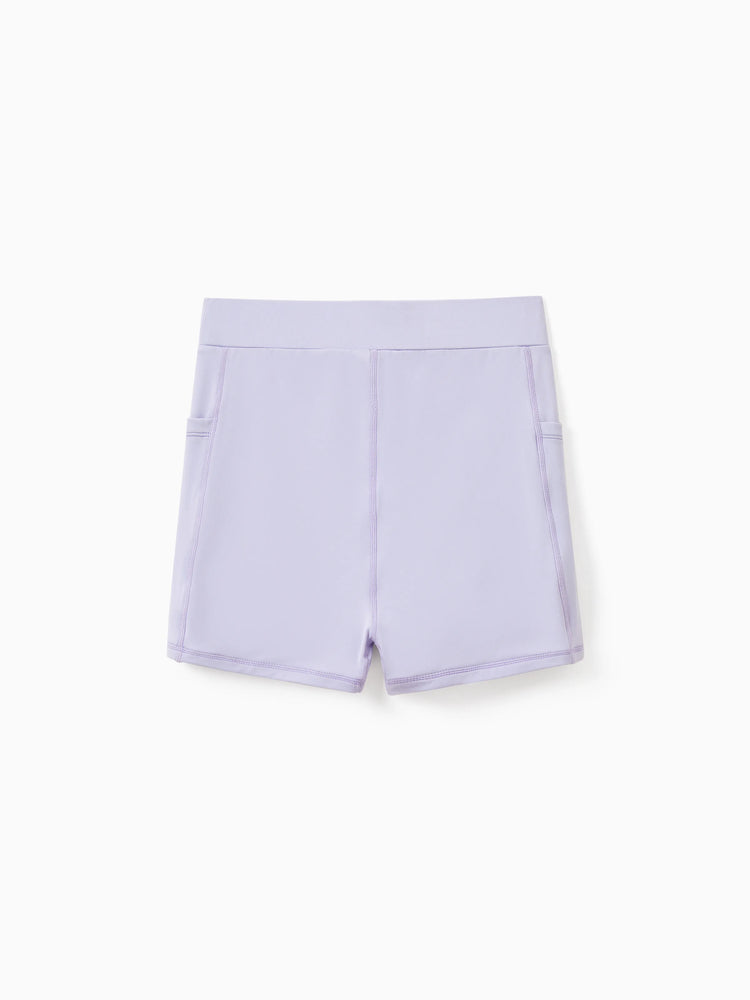 PatPat Rapidair activewear Kid Girl Tennis Dress with Headband & Bamboo Viscose Shorts with Pockets Deep Blue