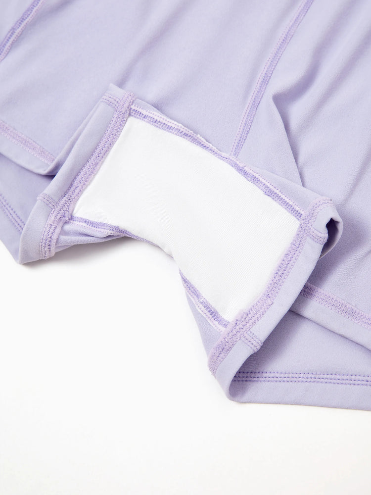 PatPat Rapidair activewear Kid Girl Tennis Dress with Headband & Bamboo Viscose Shorts with Pockets Deep Blue