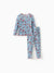 Halloween Pajama Set 2-piece Modal Pajamas With Childlike Print for Toddler / Kids ( Snug-Fitting ) Blue