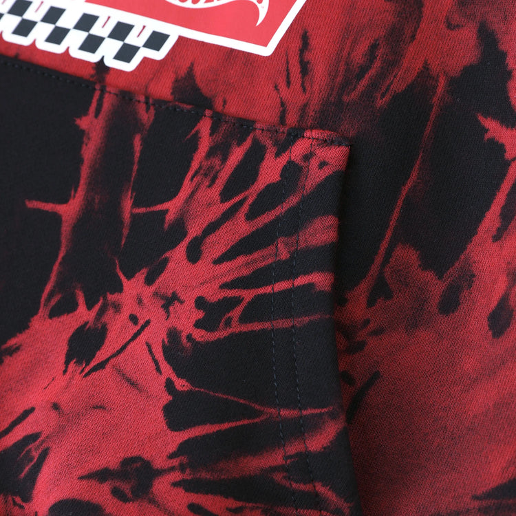 Sweat à capuche en coton tie-dye rouge Hot Wheels pour tout-petits et enfants
