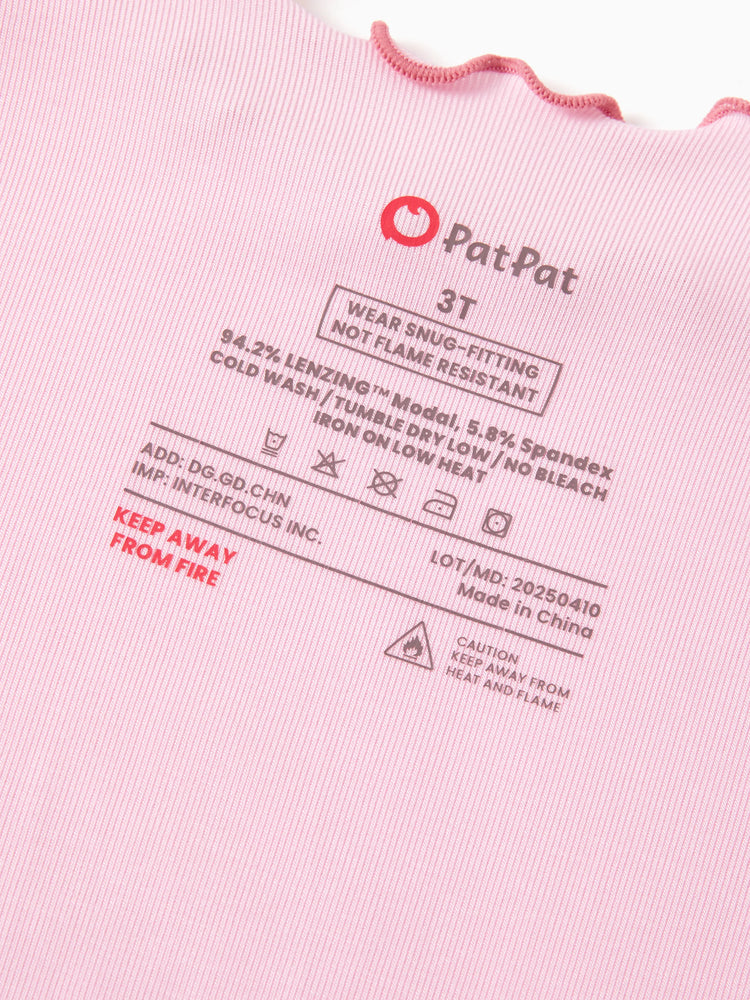 Halloween Pajama Set 2-piece Modal Pajamas With Childlike Print for Toddler / Kids ( Snug-Fitting ) Pink