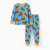 Halloween Pajamas Set with Childlike Print 2-piece Snug fit Organic Cotton Pajamas for Toddler / Kids Girls / Boys Light Blue