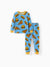 Halloween Pajamas Set with Childlike Print 2-piece Snug fit Organic Cotton Pajamas for Toddler / Kids Girls / Boys Light Blue