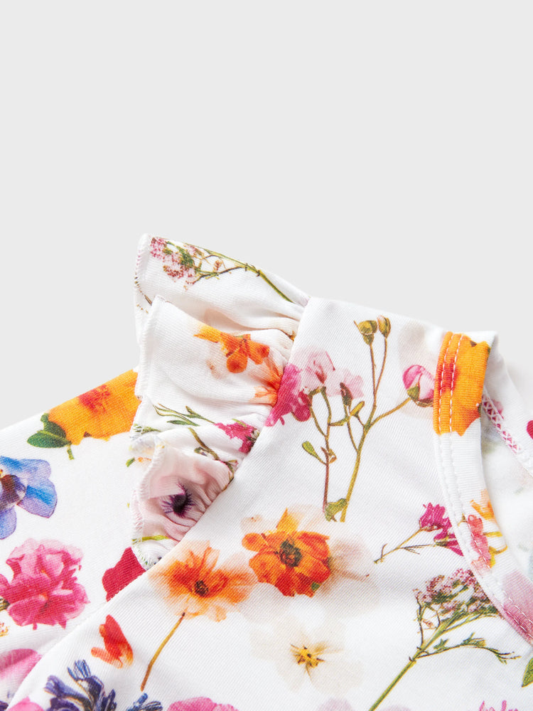 Pyjama d'Halloween pour tout-petits/enfants avec imprimé enfantin (1 pièce ajustée) Rose vif