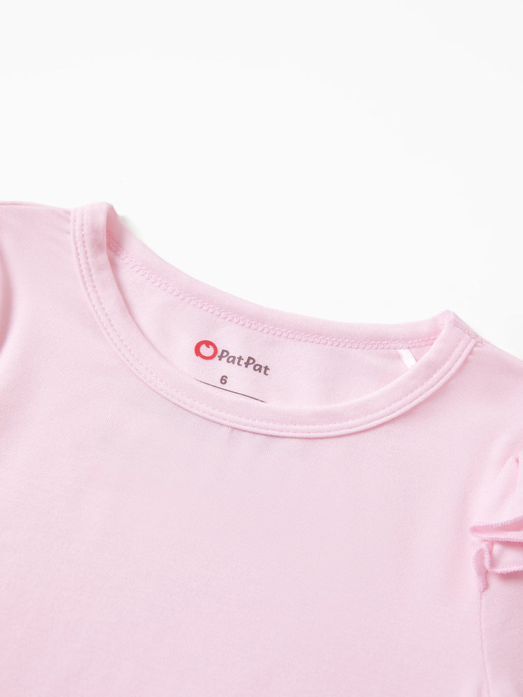 Toddler / Kids Halloween Pajamas With Childlike Print (1-Piece Snug-Fitting ) Pink