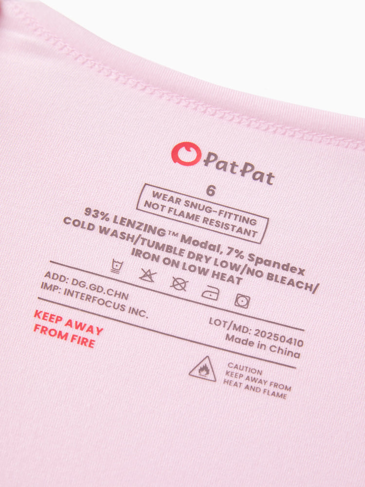 Toddler / Kids Halloween Pajamas With Childlike Print (1-Piece Snug-Fitting ) Pink