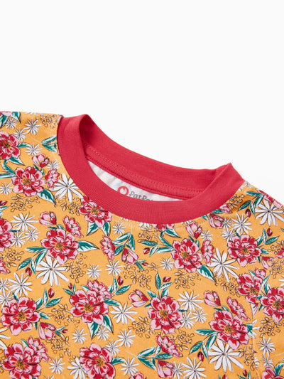 Pijama de 2 piezas de bambú grueso mejorado para Navidad y Halloween, con estampado infantil para niñas pequeñas (ajuste ceñido), color naranja