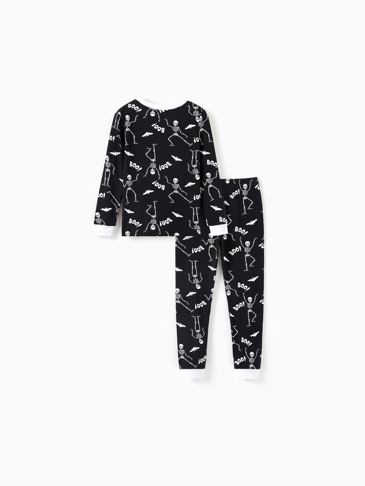 Christmas / Halloween Pajamas 2-piece Bamboo Pajamas Set With Playful Print for Toddler / Kids ( Snug-Fitting) Color block