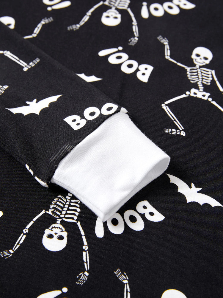 Christmas / Halloween Pajamas 2-piece Bamboo Pajamas Set With Playful Print for Toddler / Kids ( Snug-Fitting) Color block