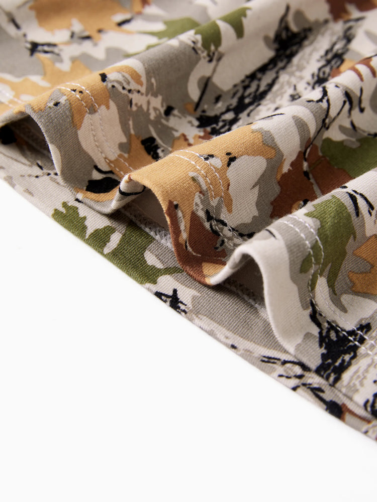 Pyjama de Noël/Halloween 2 pièces en bambou avec imprimé ludique pour tout-petits/enfants (coupe ajustée) marron