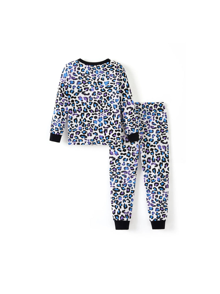 Kleinkind / Kinder 2-teiliger Pyjama aus Bio-Baumwolle mit kindlichem Print Eng anliegende Pyjamas für Mädchen / Jungen schwarz