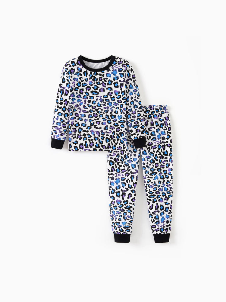 Kleinkind / Kinder 2-teiliger Pyjama aus Bio-Baumwolle mit kindlichem Print Eng anliegende Pyjamas für Mädchen / Jungen schwarz