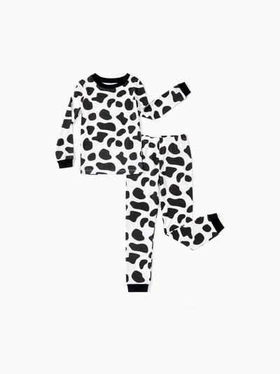 Christmas / Halloween Pajamas 2-piece Pajama Set With Childlike Print for Toddler / Kids ( Snug-Fitting ) Black