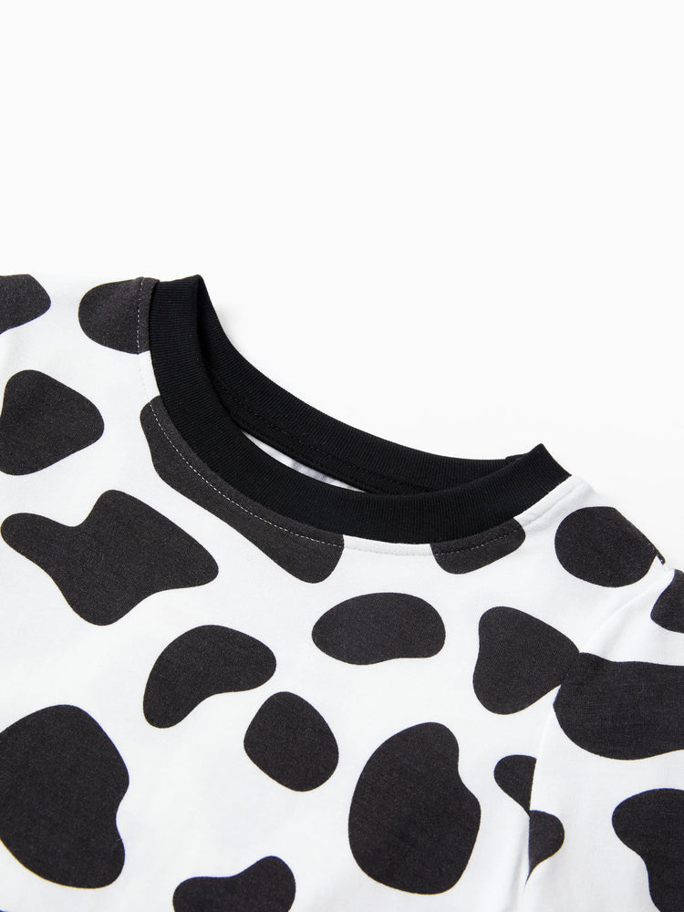 Christmas / Halloween Pajamas 2-piece Pajama Set With Childlike Print for Toddler / Kids ( Snug-Fitting ) Black