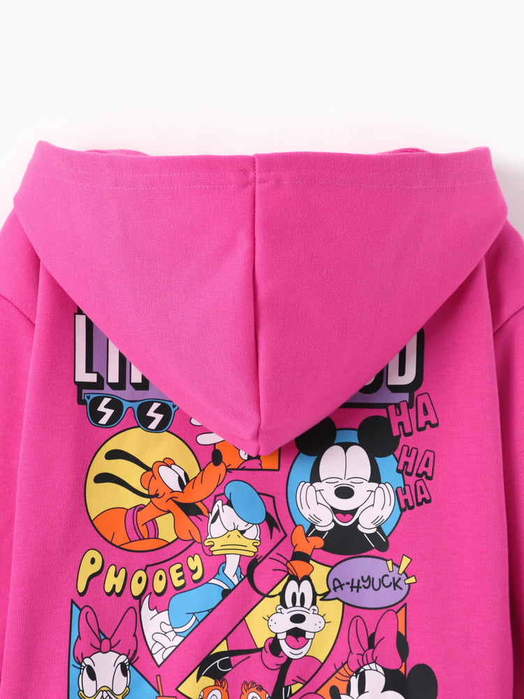 Veste à capuche motif graffiti Disney Mickey et ses amis pour fille Minnie, 1 pièce, Roseo