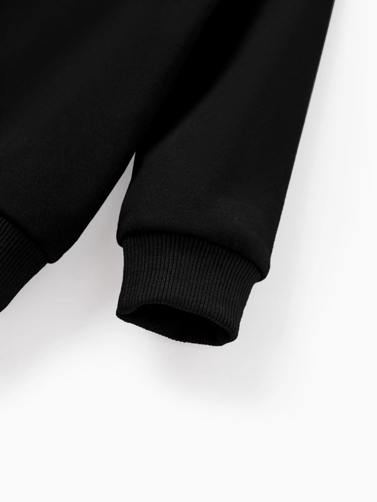 Tenue décontractée à manches longues et imprimé lumineux sur le thème d'Halloween, en coton, unisexe, couleur unie, assortie, noire