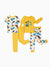 Pyjama 4 pièces en coton biologique pour tout-petits/enfants, pyjama 4 en 1 coupe ajustée pour filles/garçons, jaune