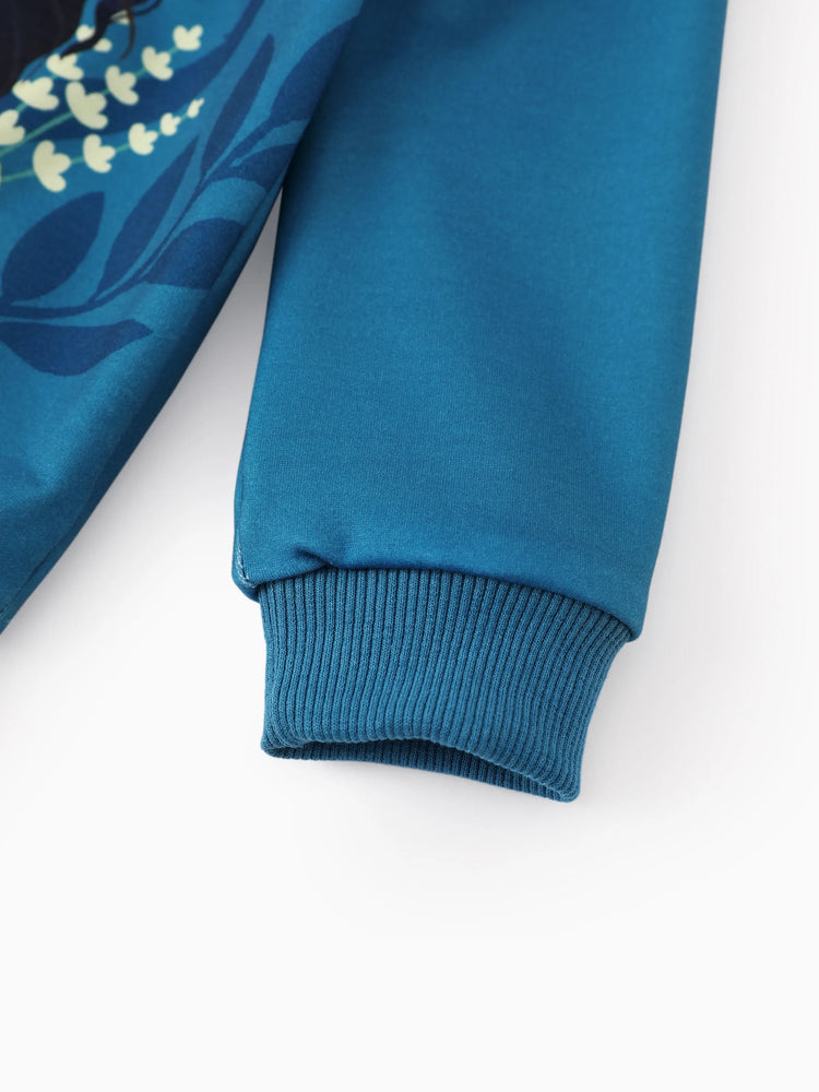 Ensemble 2 pièces sweat-shirt à volants et leggings pour petite fille Disney Princess Moana, bleu