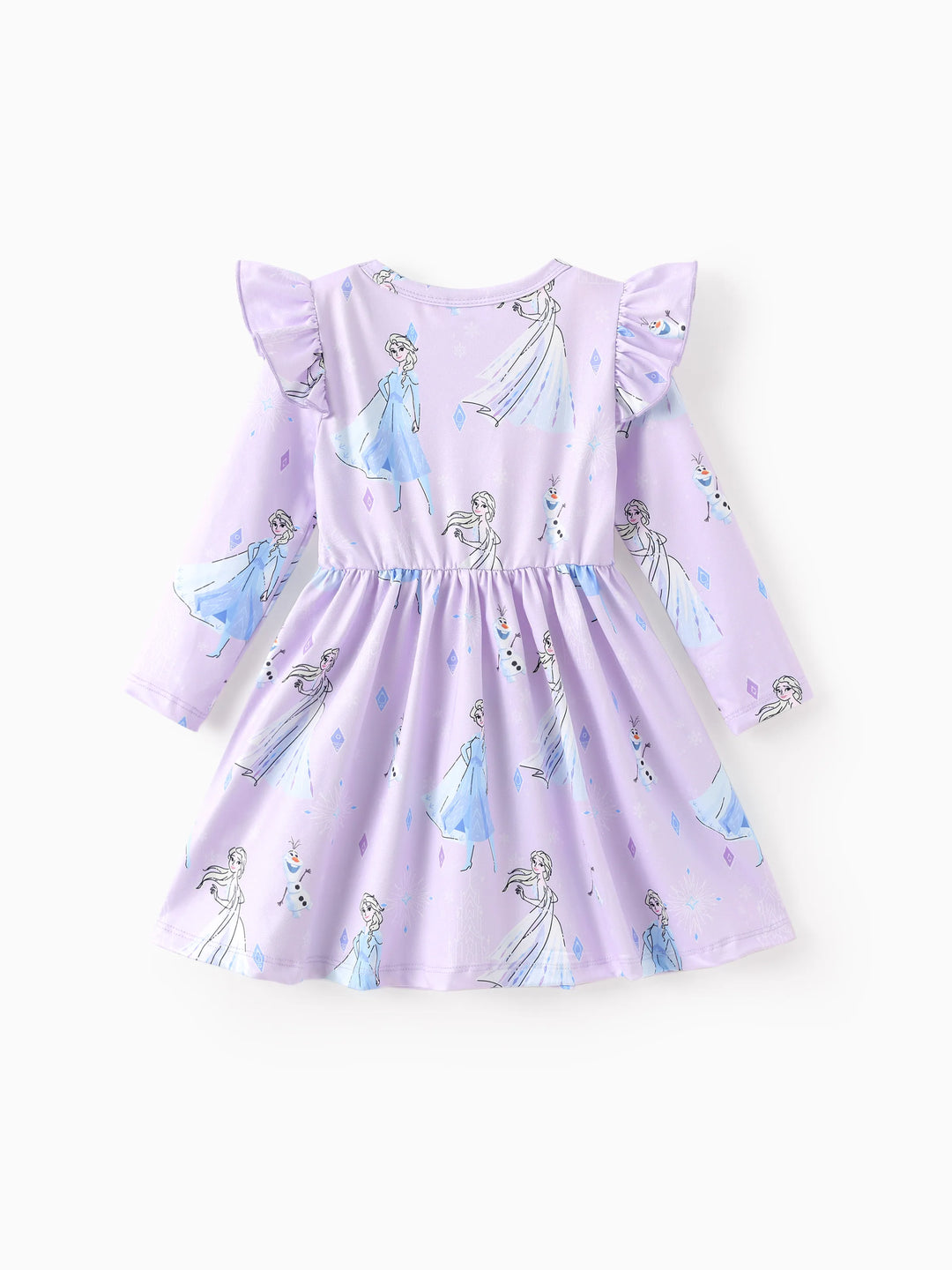 Robe Elsa à manches papillon pour petite fille Disney La Reine des Neiges, violet clair